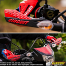 Protetor De Mão Circuit Fênix Carbon Ii Moto Cross Guid.22mm Preto-vermelho Esquerdo/direito